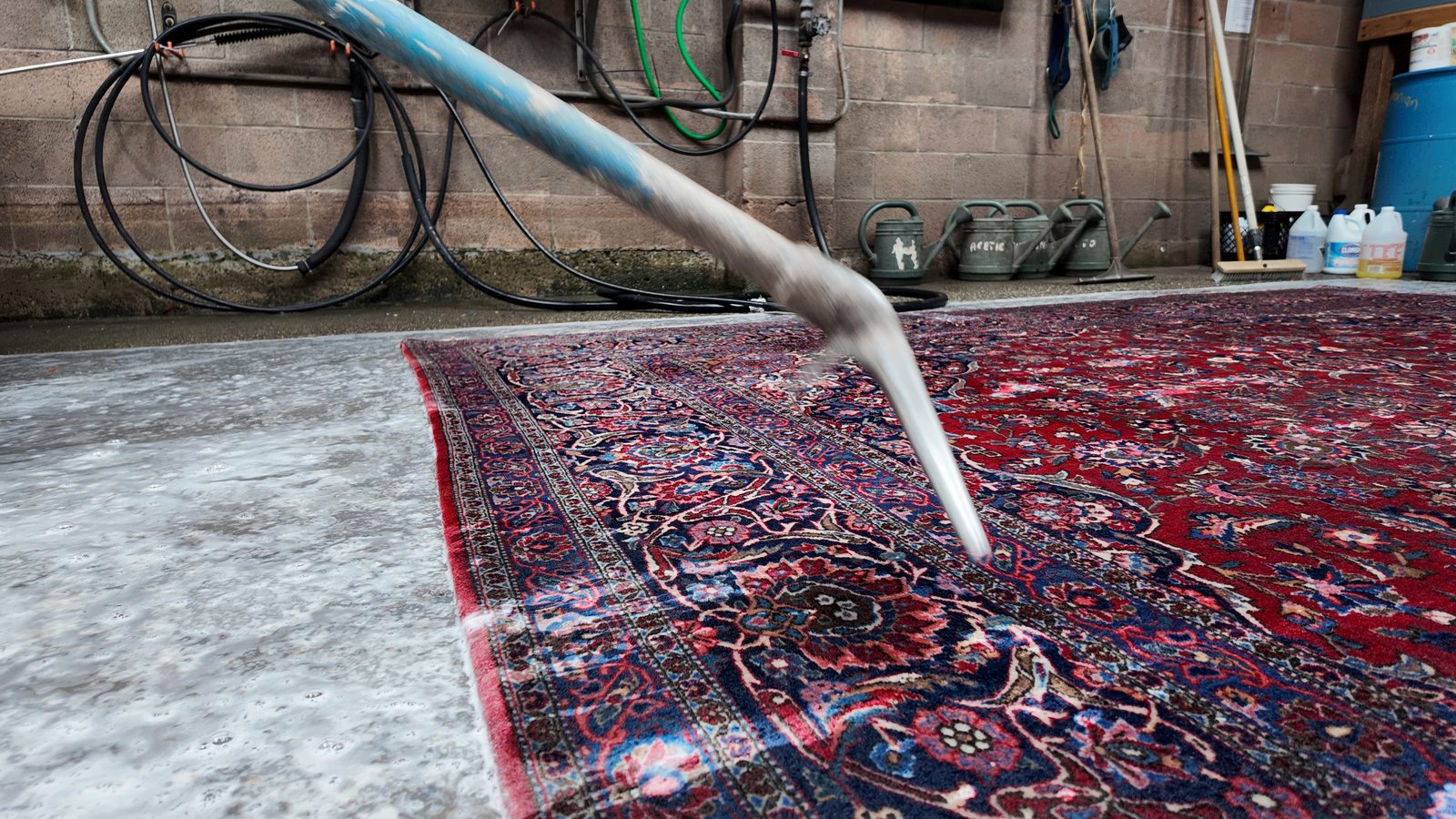 The Bay Area's wash plant — full-immersion rug cleaning since 1956