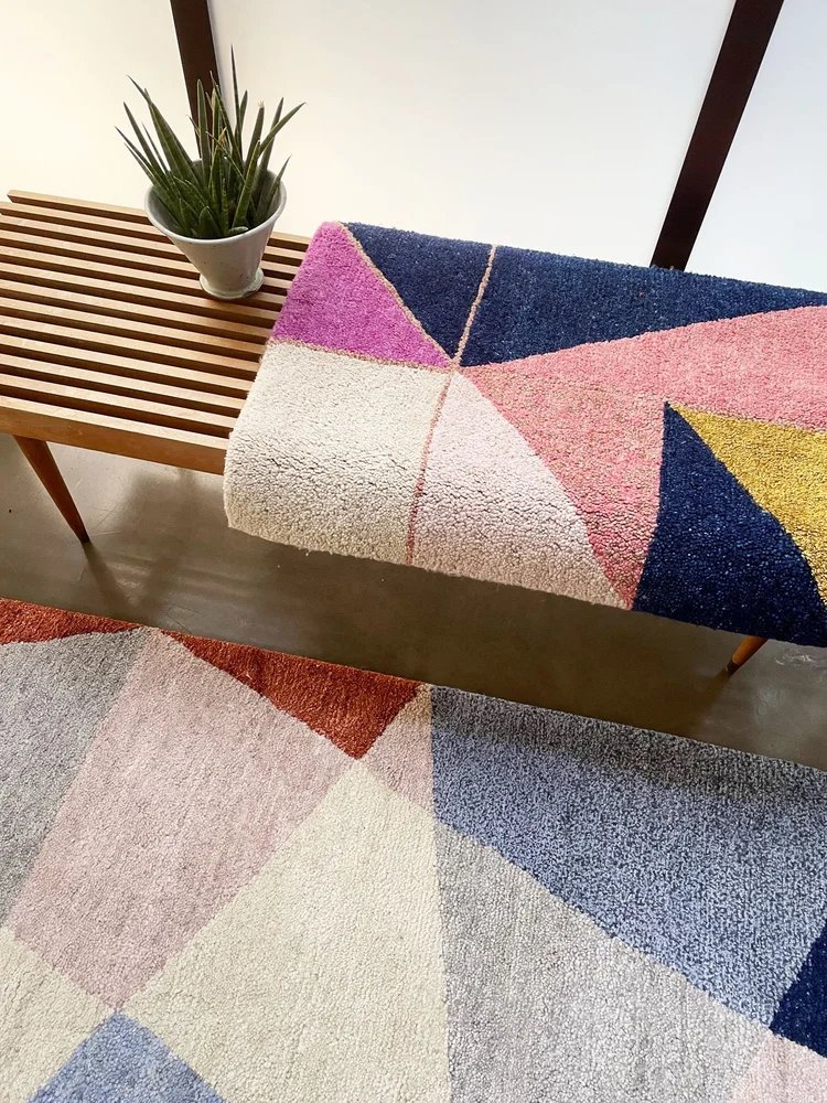Custom hand-crafted rug — Peace Industry by Melina Finkelstein